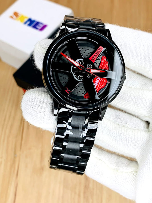 Wheel Watch Rotation Smart Watch for Boys Men Creative Fashion Men Stainless Steel rotating dial 360 spin Watch