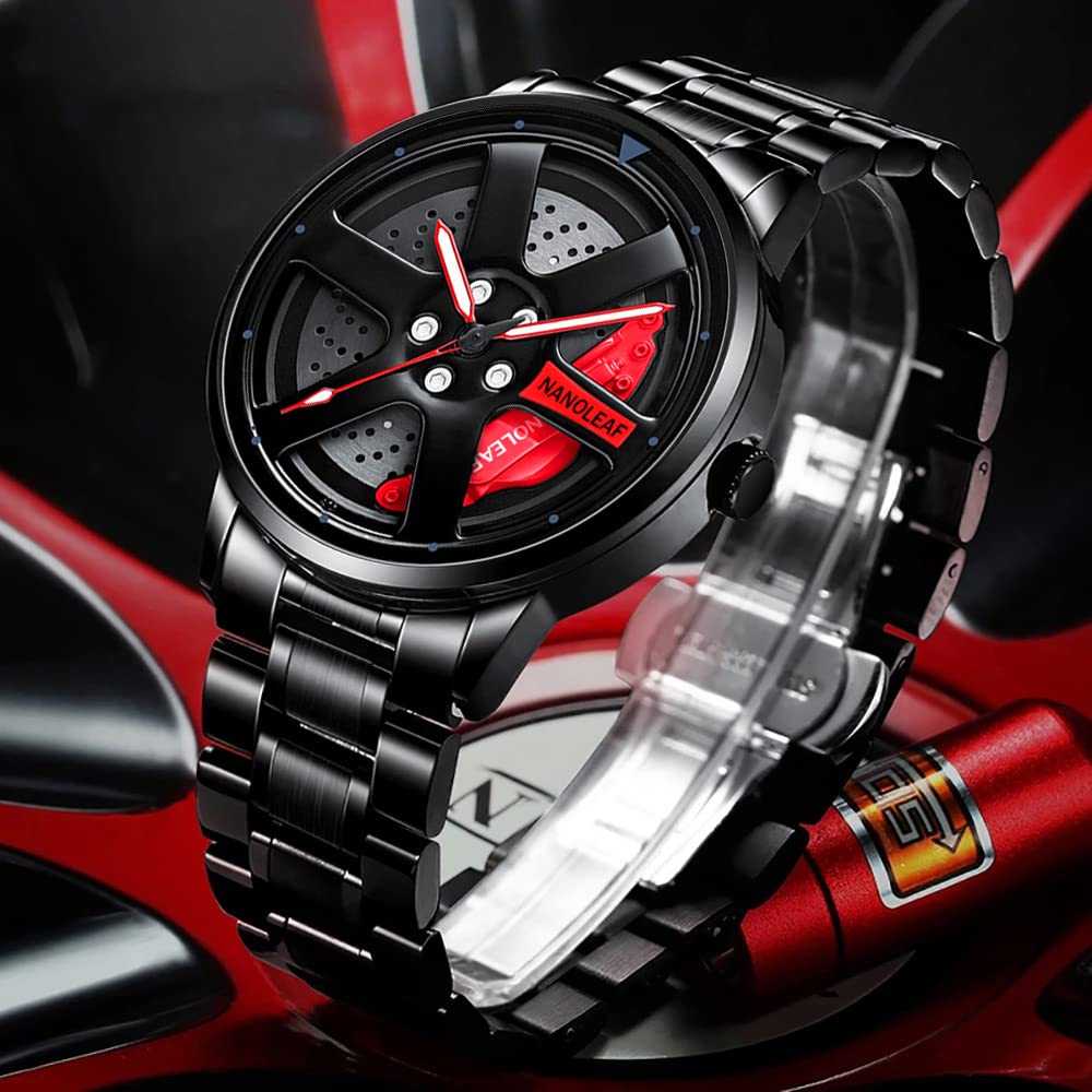 Wheel Watch Rotation Smart Watch for Boys Men Creative Fashion Men Stainless Steel rotating dial 360 spin Watch
