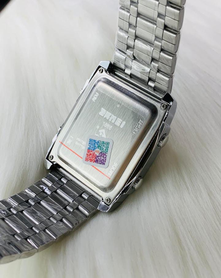 UTHAI H37 Fashion Square Double Screen Digital Watch for Men Light Luxury Leisure Sports Waterproof Men's Quartz Watch